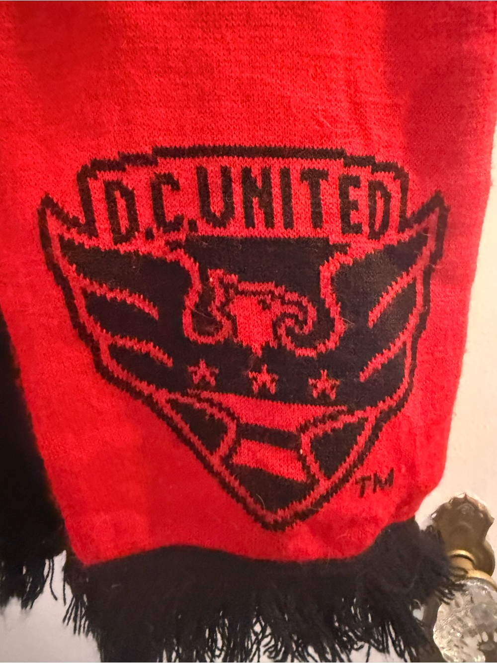 D.C. United Red & Black Farewell to RFK Stadium Reversible Knit Scarf - Picture 2 of 6